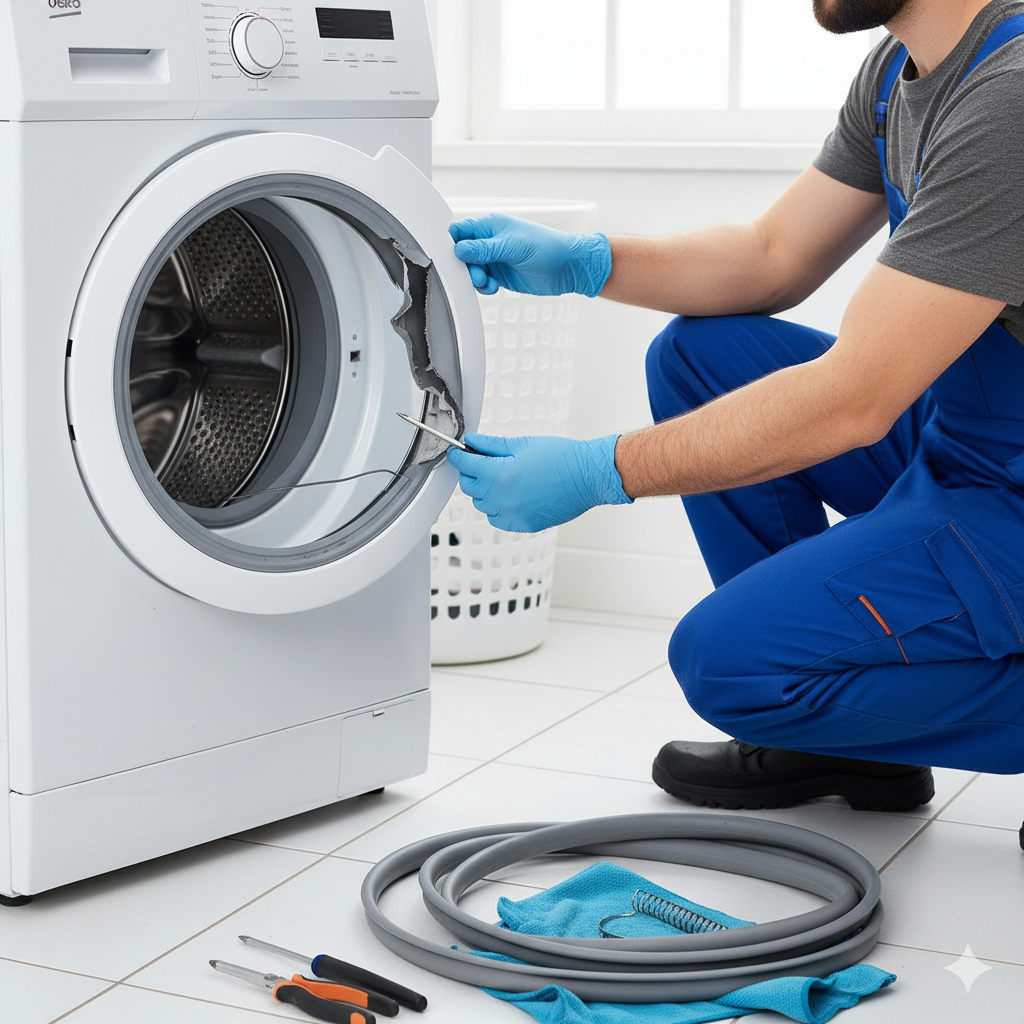 Замена резиновой манжеты люка на стиральной машине Beko