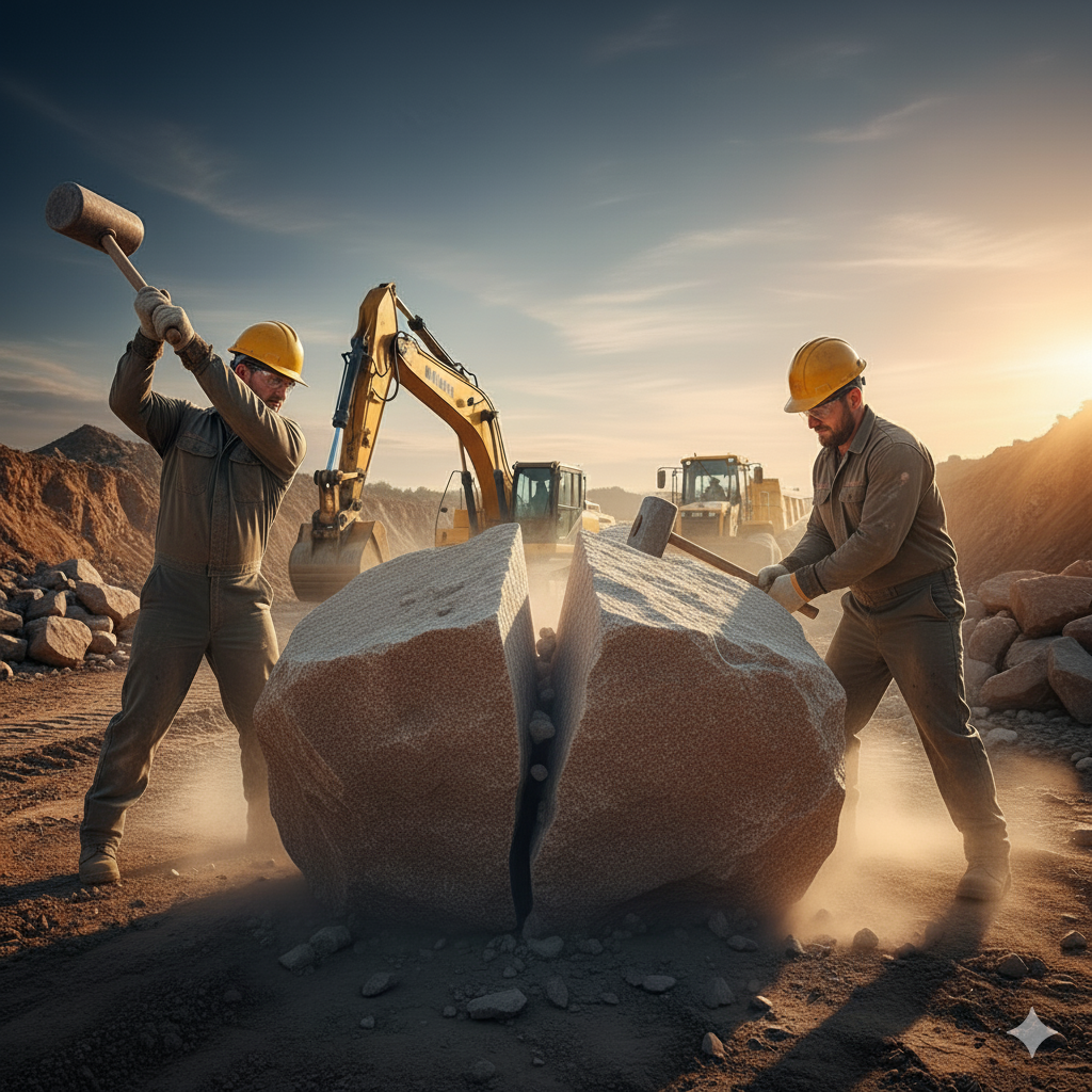 Демонтаж валунов и дробление камня в Алматы и Алматинской области