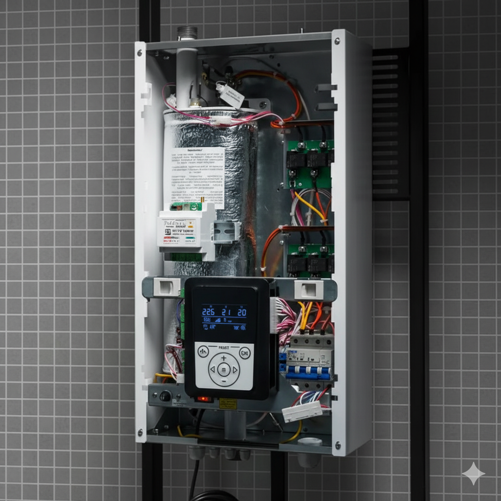 Мастер диагностирует котел Zota, который выбивает автомат