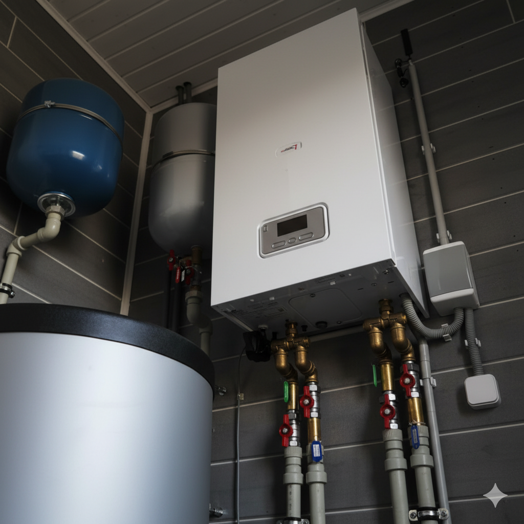 Мастер ремонтирует плату электрокотла Protherm Skat