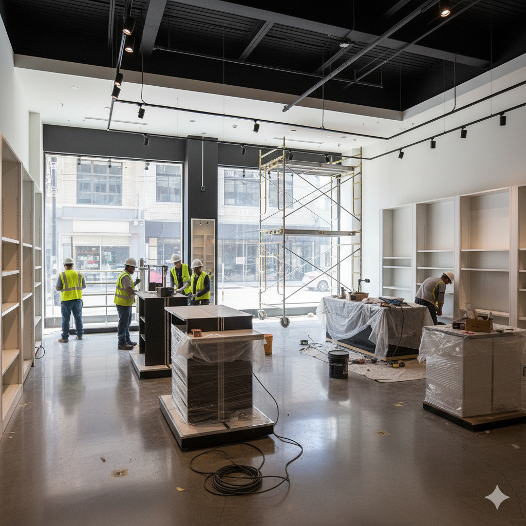 Ремонт торговых помещений и бутиков в Алматы под ключ