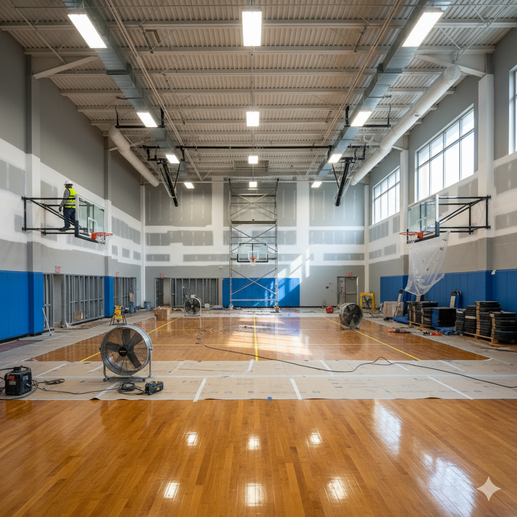 Ремонт фитнес-центров и спортзалов под ключ в Алматы