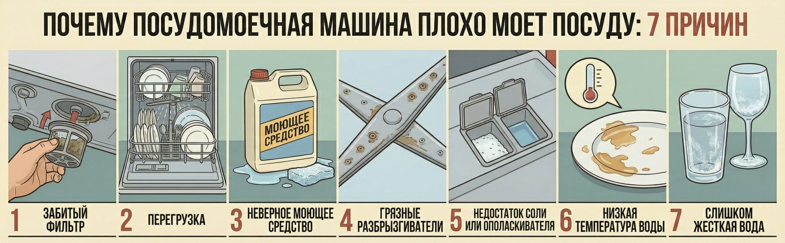 Правильная загрузка посудомоечной машины и частые ошибки