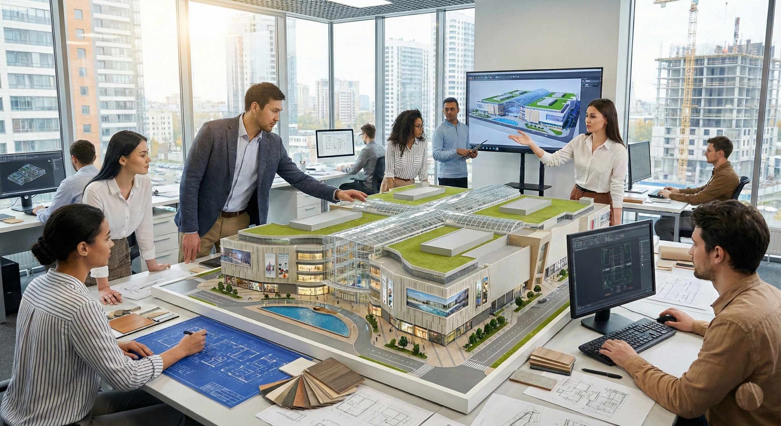 Разработка проектов торгово-развлекательных центров (ТРЦ)