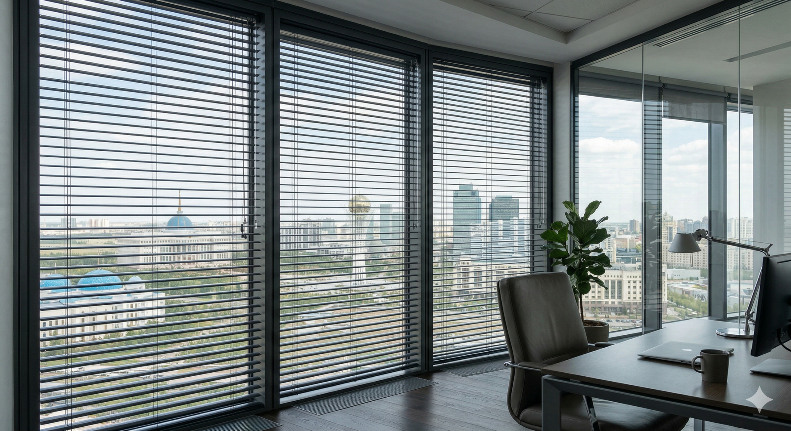 Оформление окон в БЦ Talan Towers