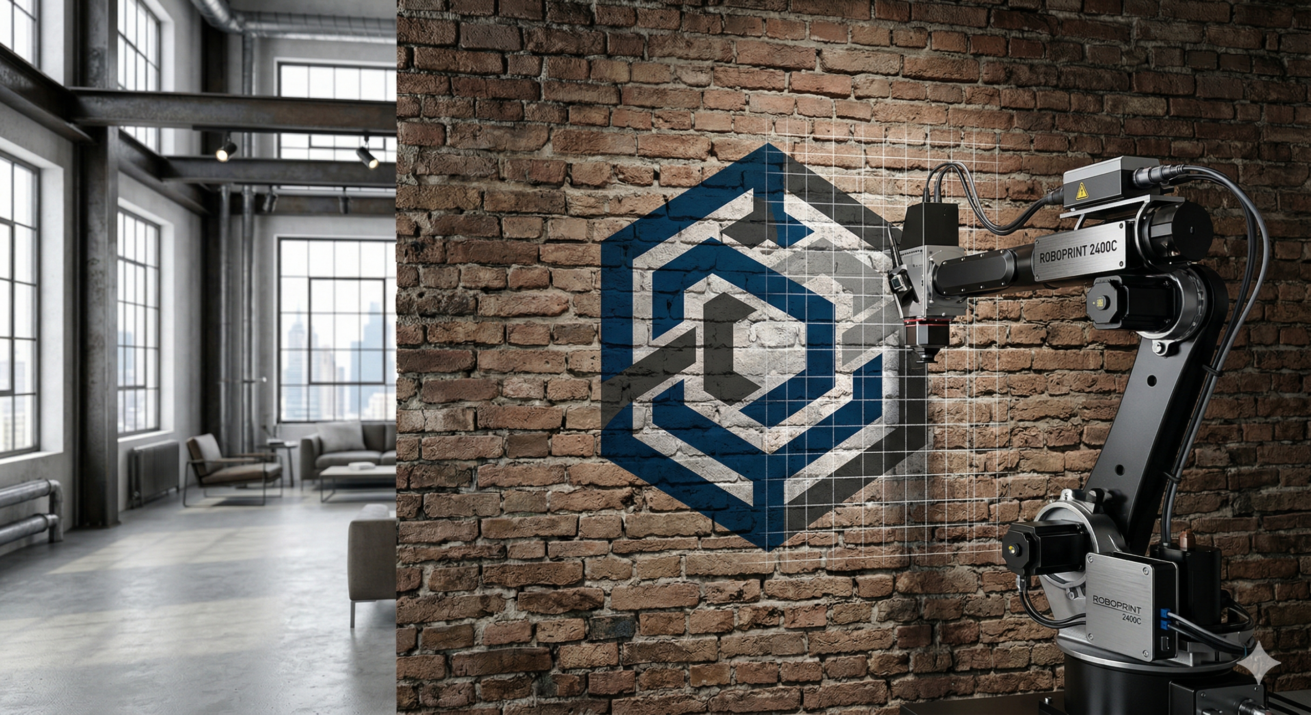 Печать логотипа на рельефном кирпиче