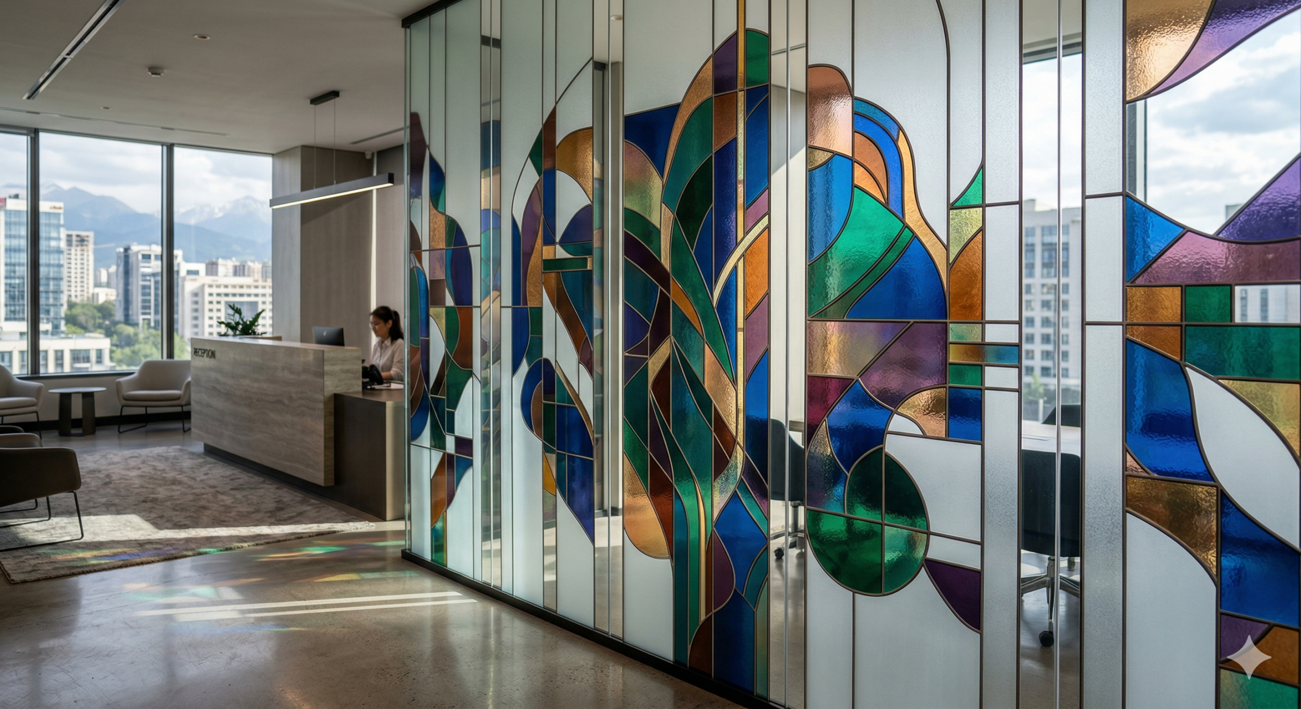 Печать на стеклянных перегородках