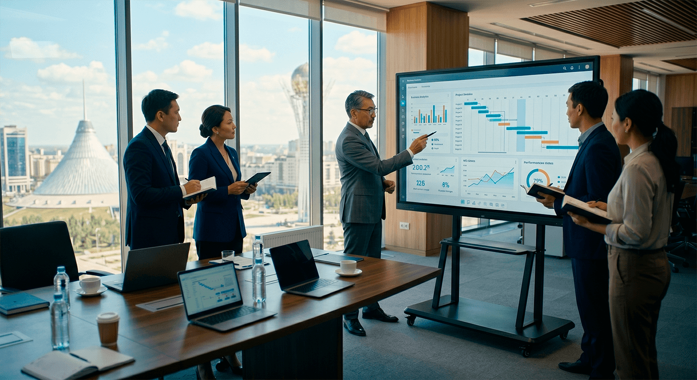 Установка Promethean Titanium в переговорной БЦ Абу-Даби Плаза