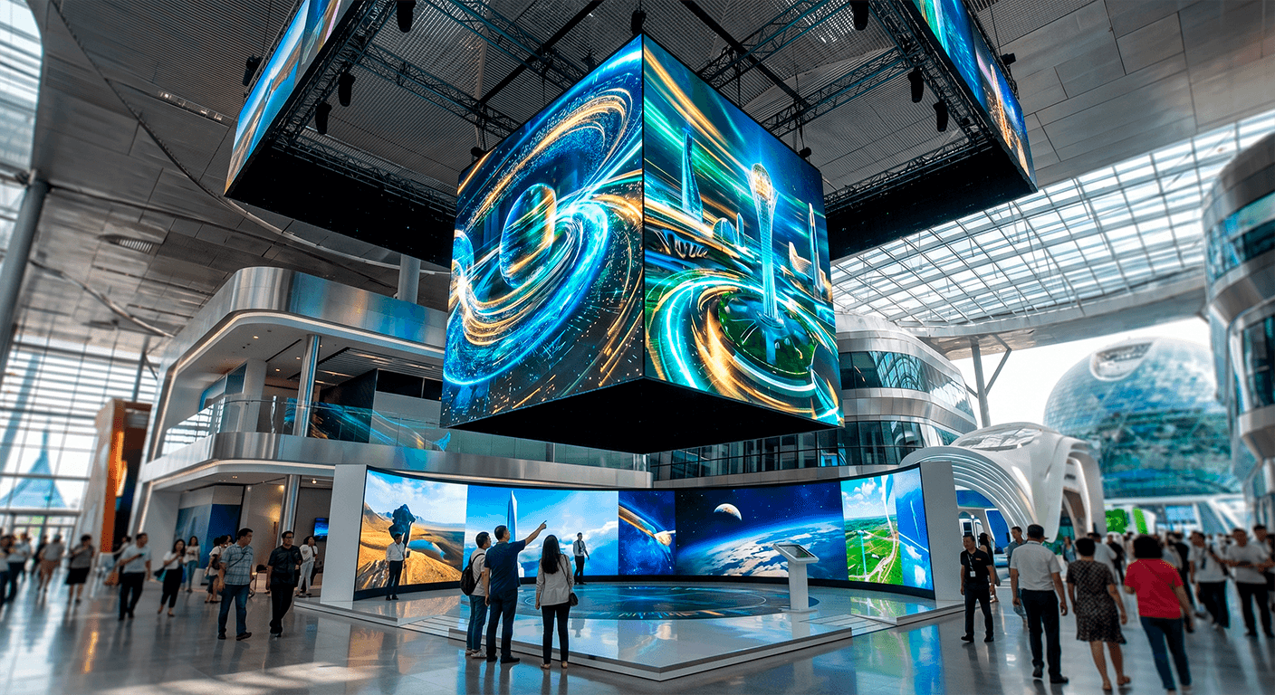 Нестандартный LED экран на EXPO