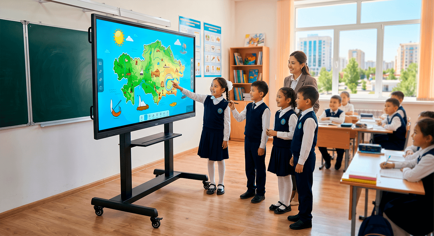 Оснащение школы панелями Dahua Blackboard в Шымкенте