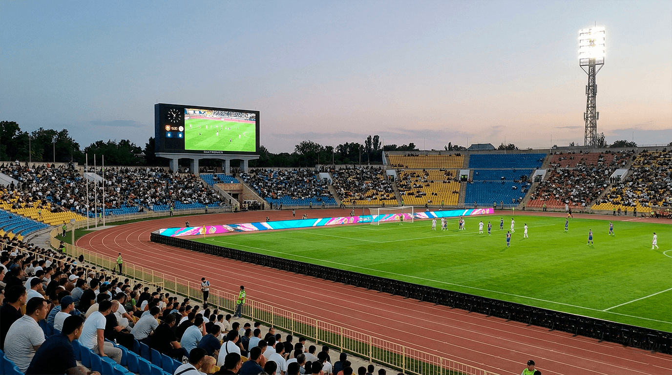 Спортивное табло и LED периметр для стадиона в Шымкенте