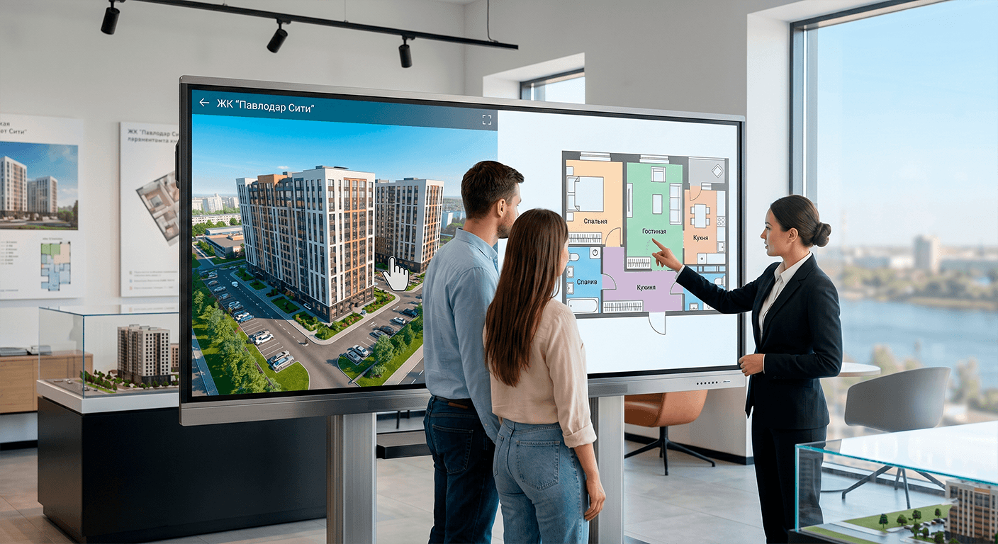 4K панель DigiTouch для отдела продаж в Павлодаре