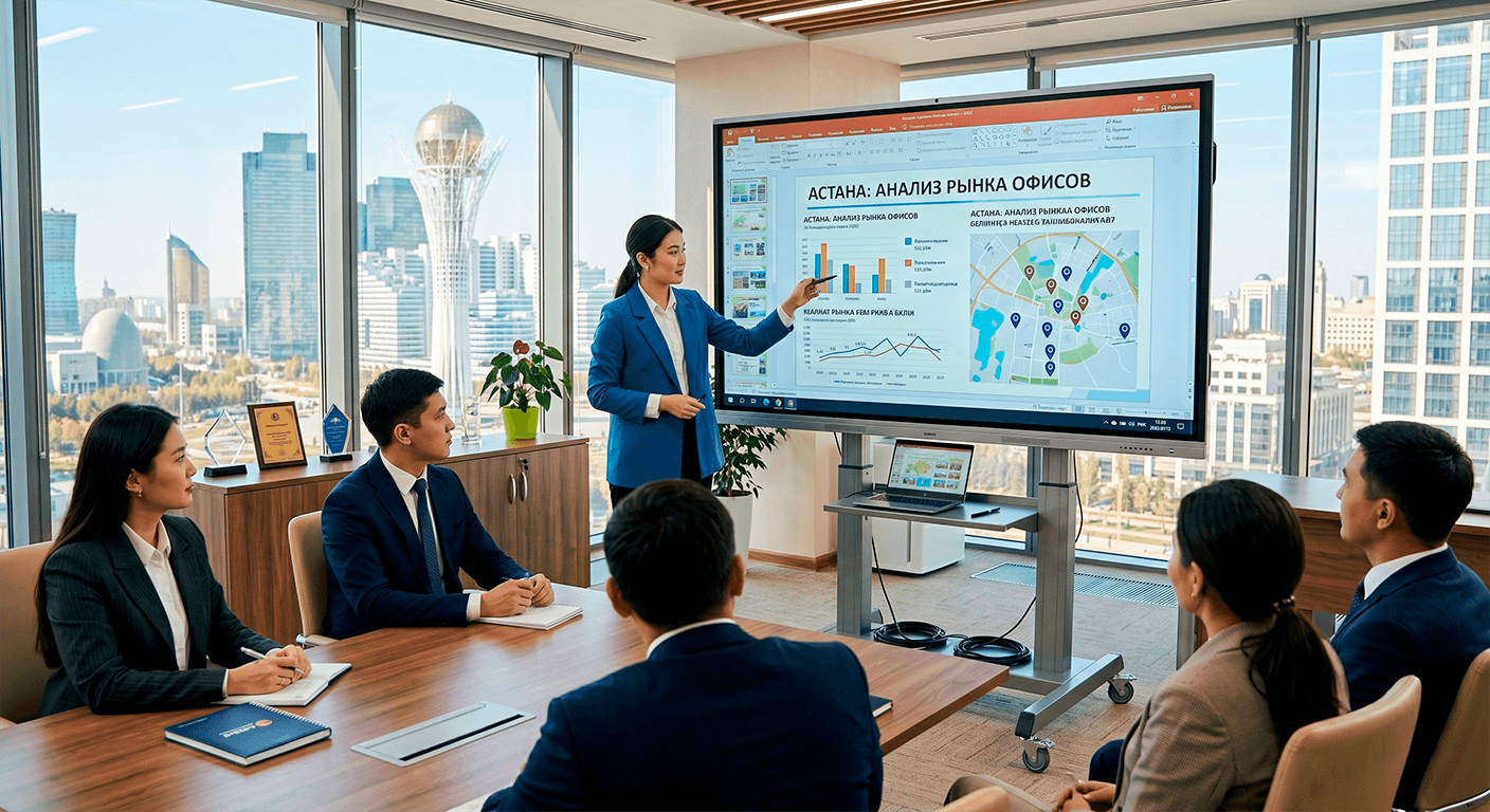 Установка Maxon Smart Panel в переговорной БЦ Астана
