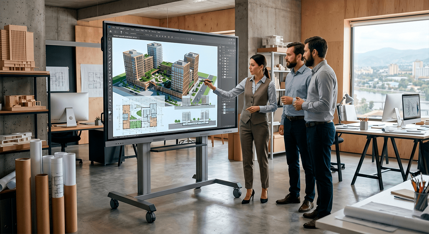 4K панель Maxon для проектного института в Усть-Каменогорске