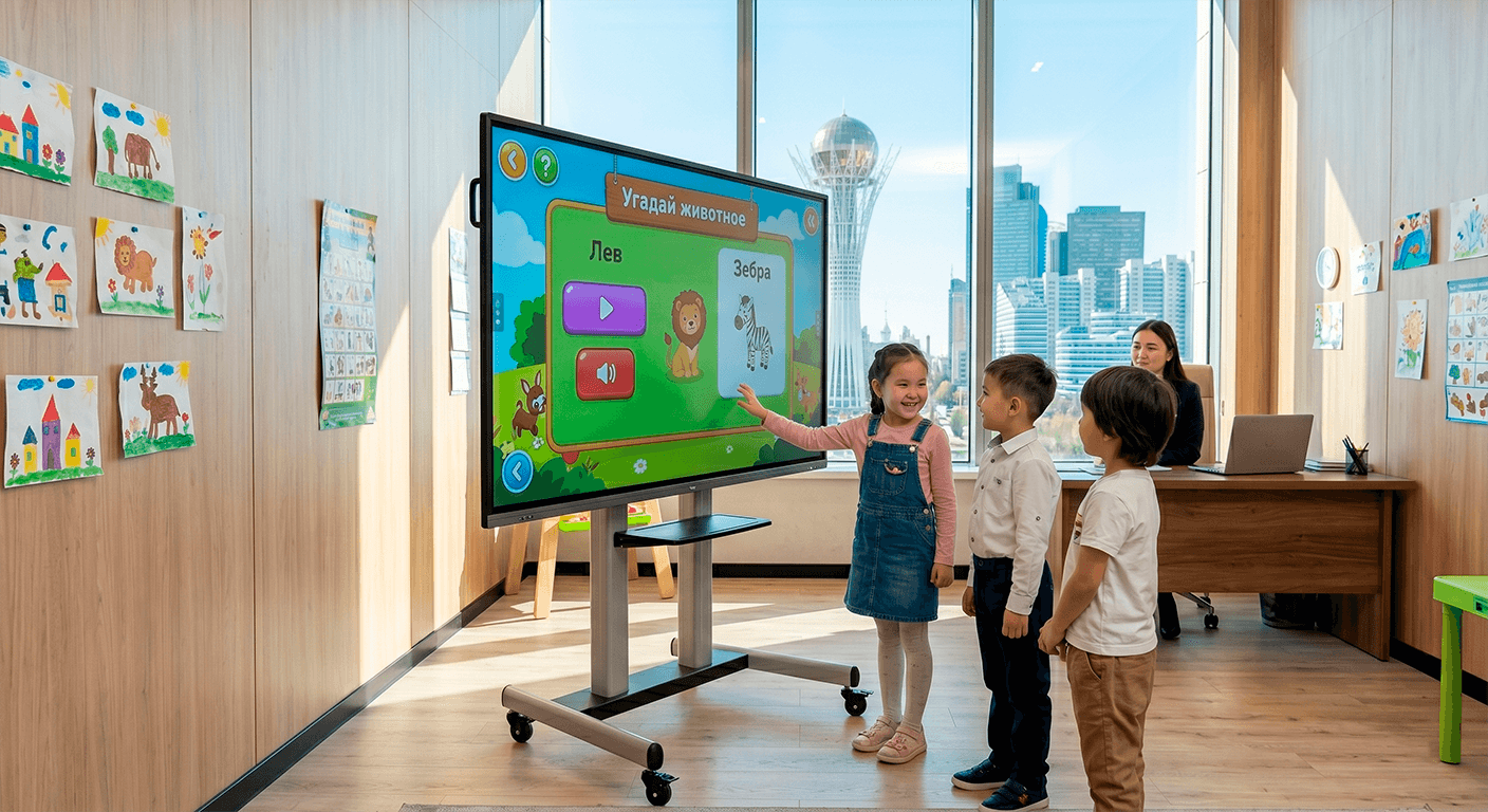 Maxon Smart Panel 65 дюймов на стойке
