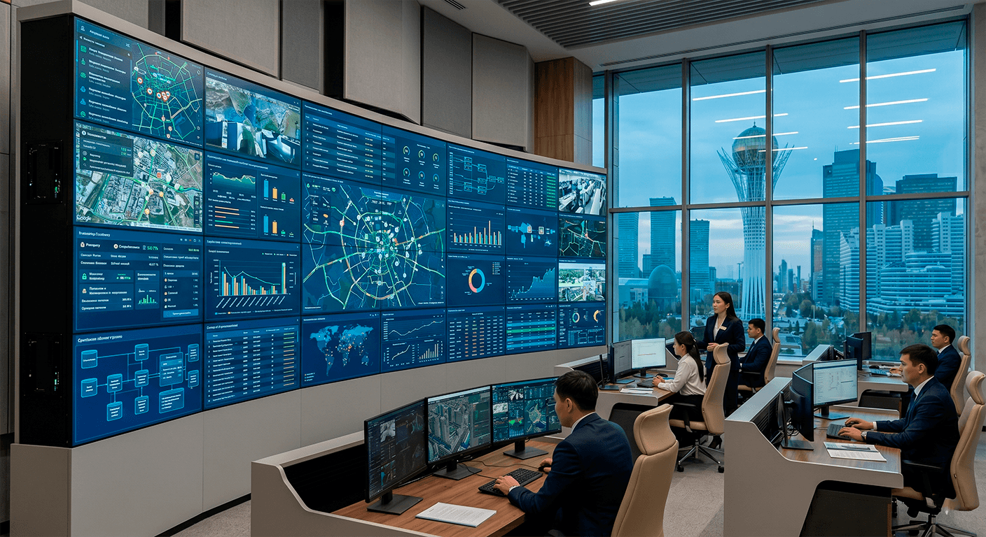 iiyama 75 дюймов с OPS компьютером в ситуационном центре