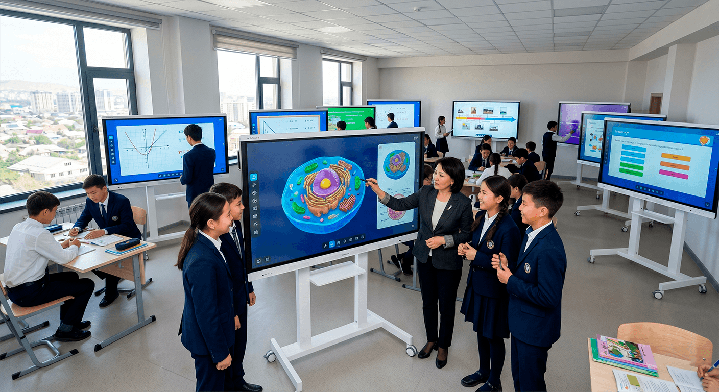 Оснащение школы интерактивными досками Promethean в Шымкенте