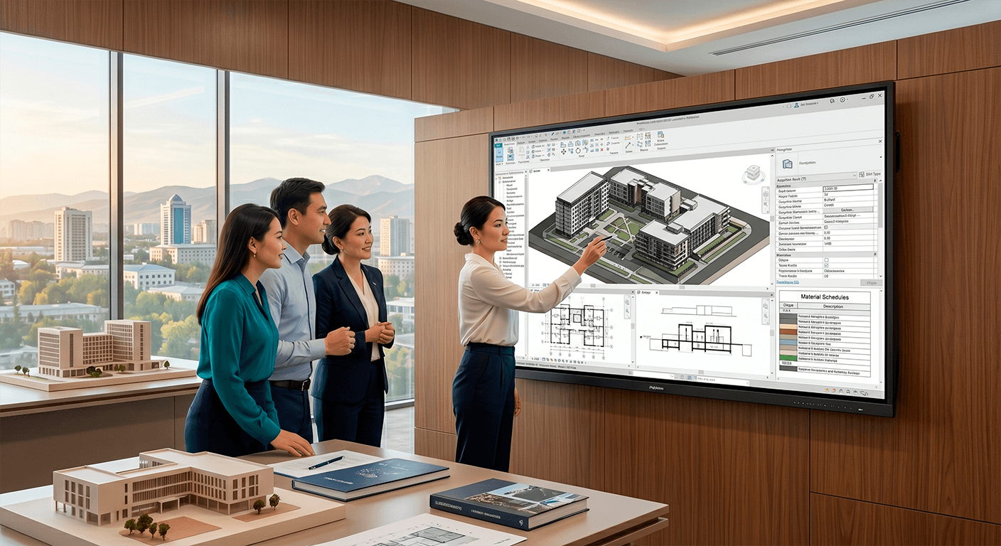4K панель DigiTouch для архитектурного бюро Шымкента