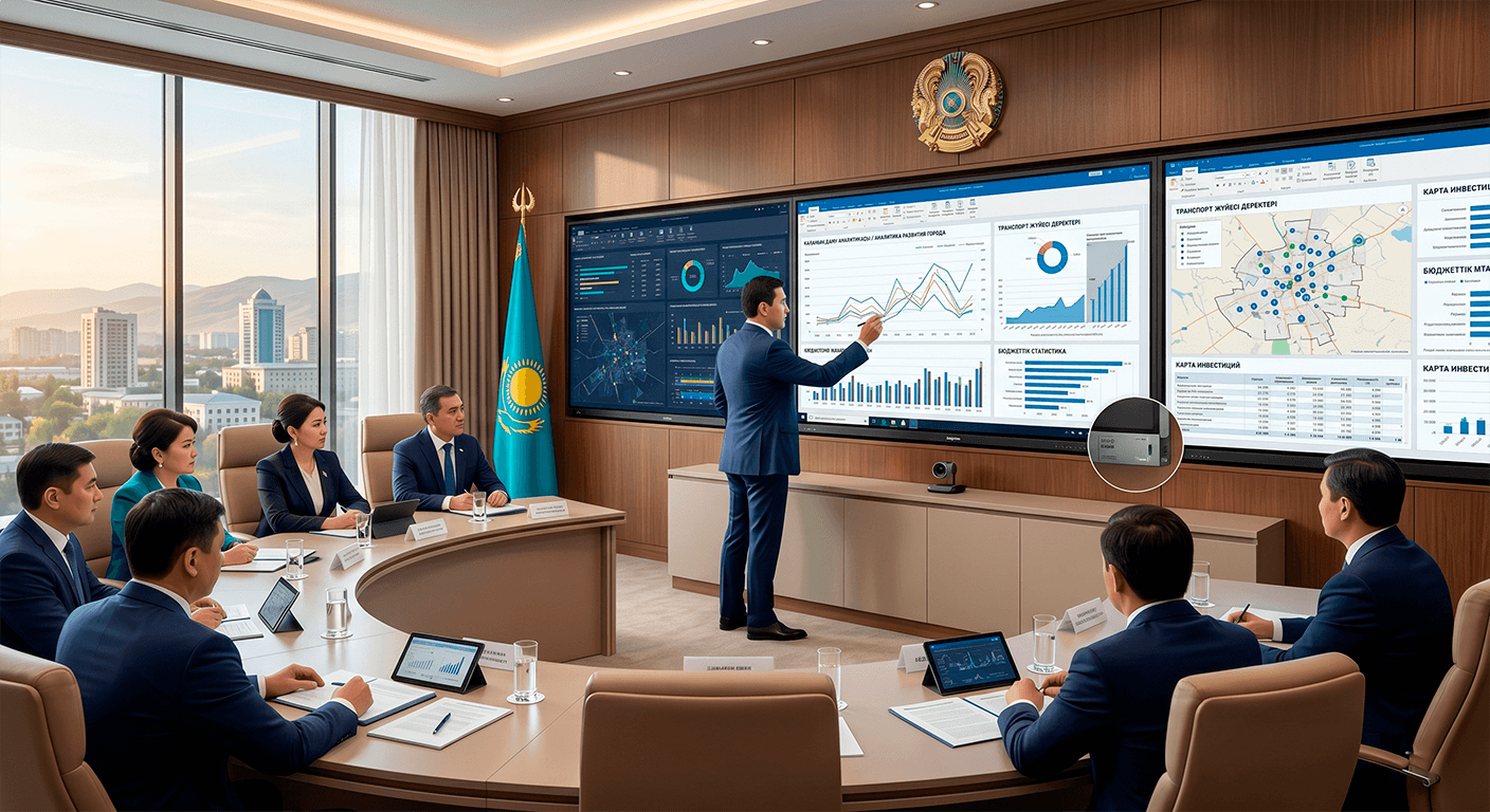 Инсталляция iiyama 86 дюймов с OPS Компьютером для зала заседаний
