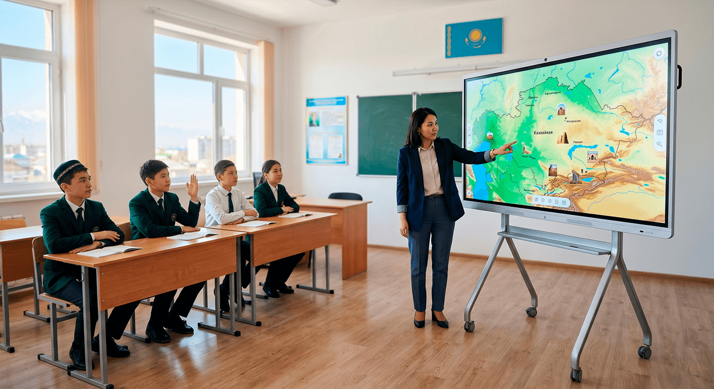 Оснащение школы интерактивными досками Promethean в Таразе