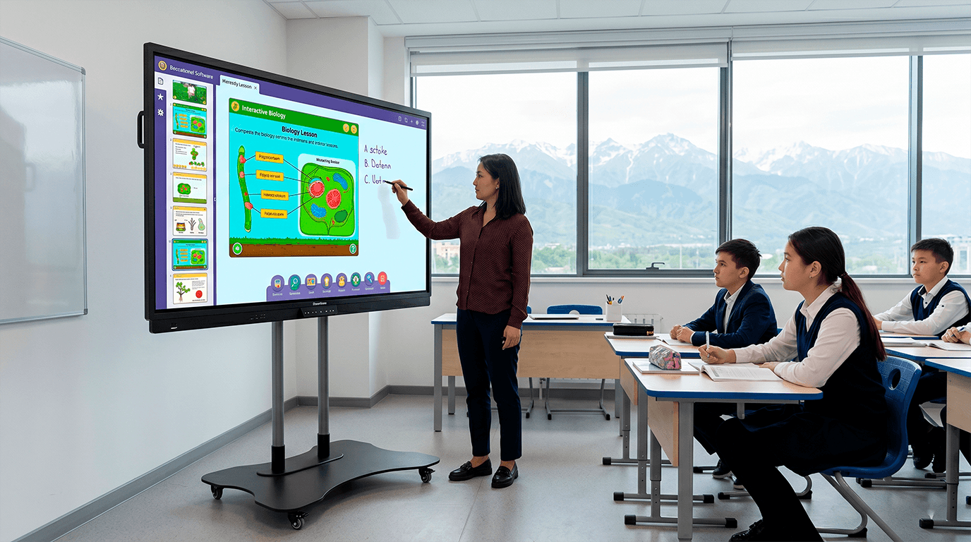 Оснащение школы интерактивными досками Promethean в Алматы