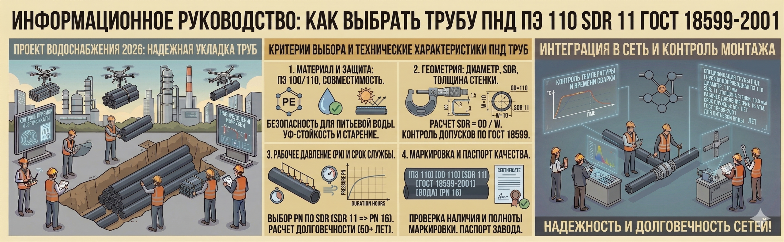 Труба ПНД полиэтиленовая напорная