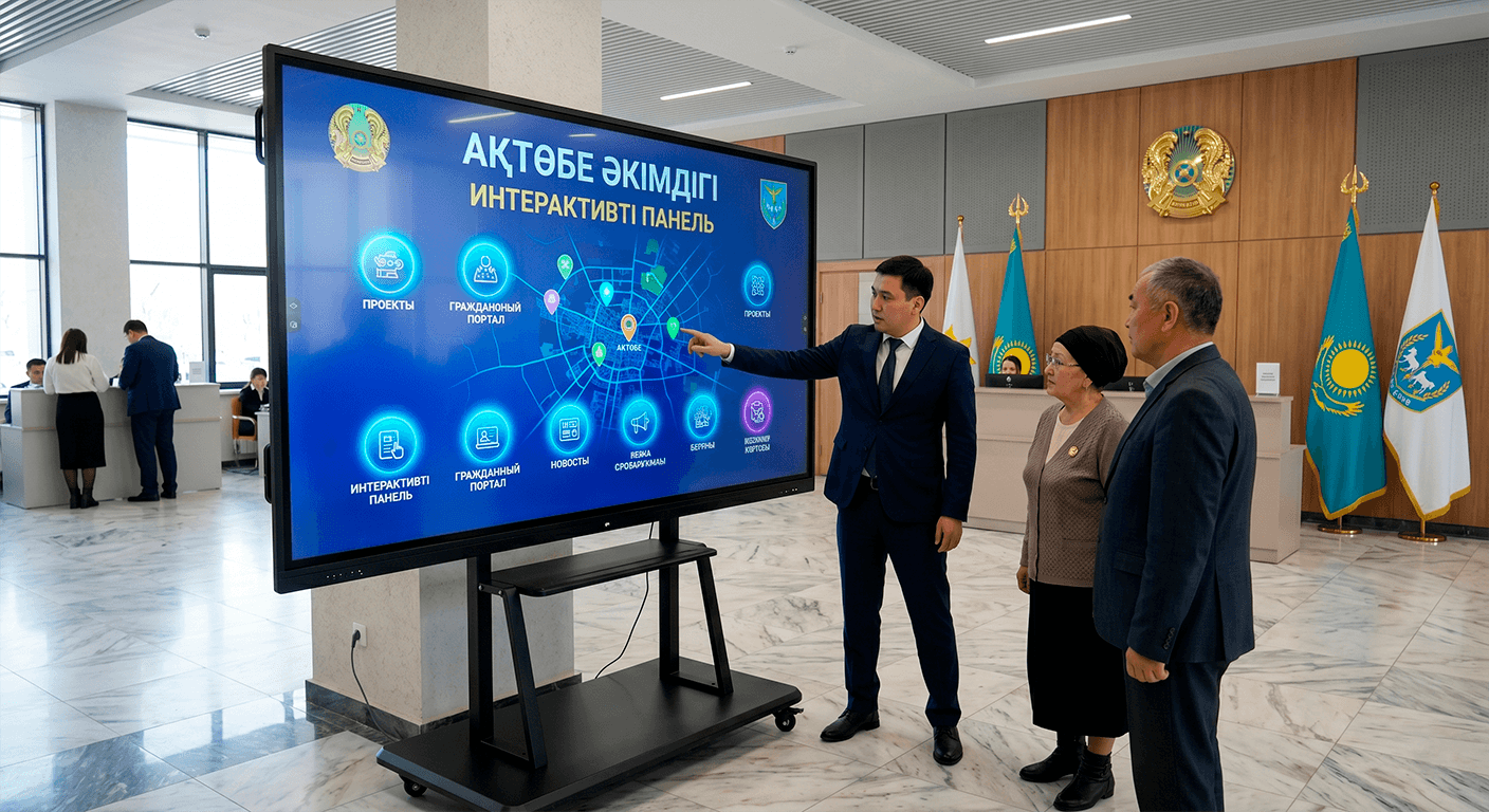 Инсталляция iiyama 86 дюймов с OPS Компьютером для зала заседаний