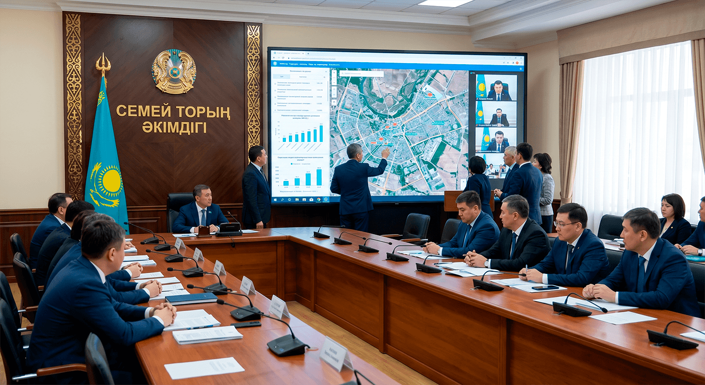 Инсталляция iiyama 86 дюймов с OPS Компьютером для Акимата Абайской области