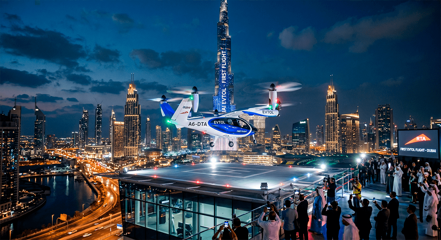 Летающие такси Дубай eVTOL